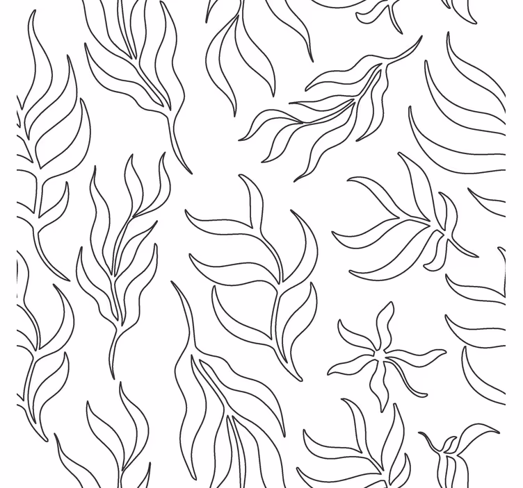 Estor estilo moderno silueta floral - TenVinilo