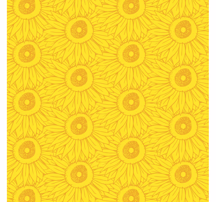 Cortina roller amarilla tonos claros de girasol - TenVinilo