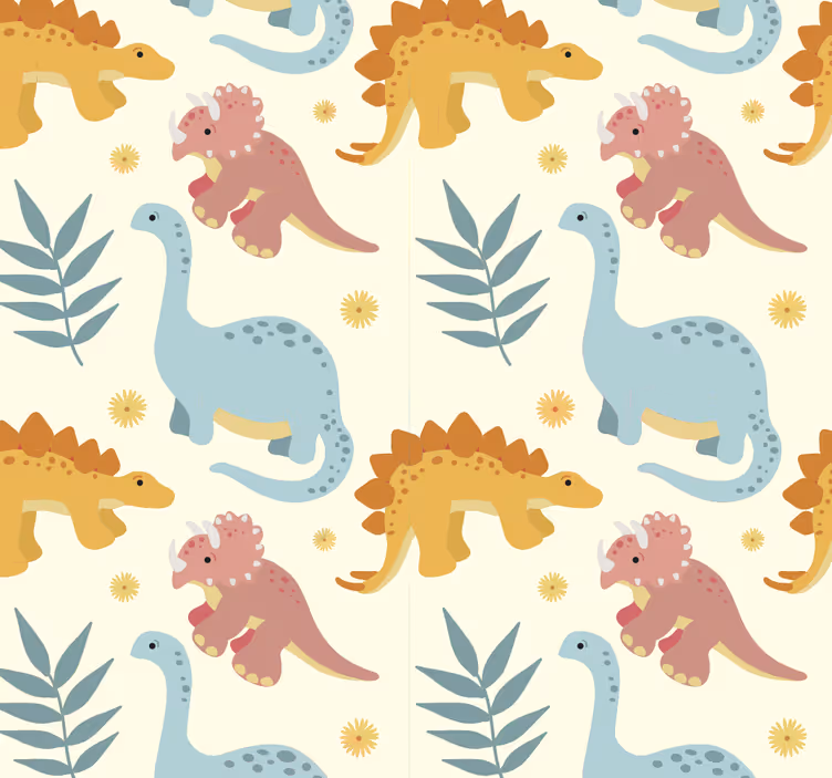 Cortina roller dinosaurios estilo minimalista - TenVinilo