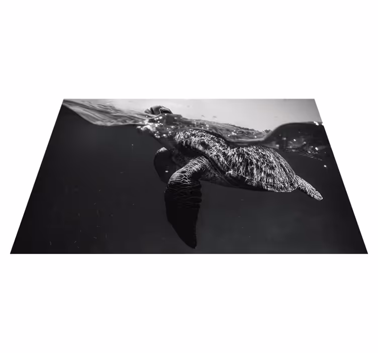 Individual de mesa patrón escena submarina de tortugas - TenVinilo