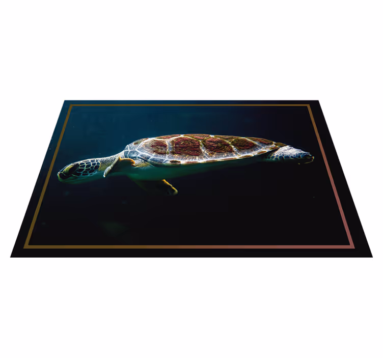 Individual mesa original paisaje acuático de tortugas - TenVinilo
