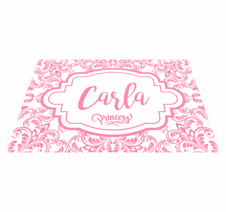 Individual mesa personalizable diseño elegante de nombre - TenVinilo