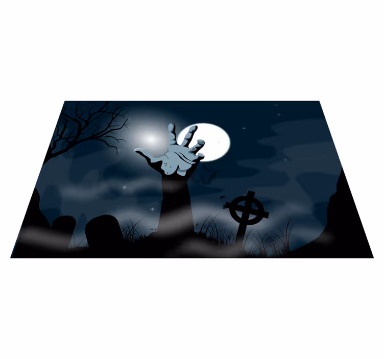 Individual mesa halloween escena de cementerio tenebroso - TenVinilo