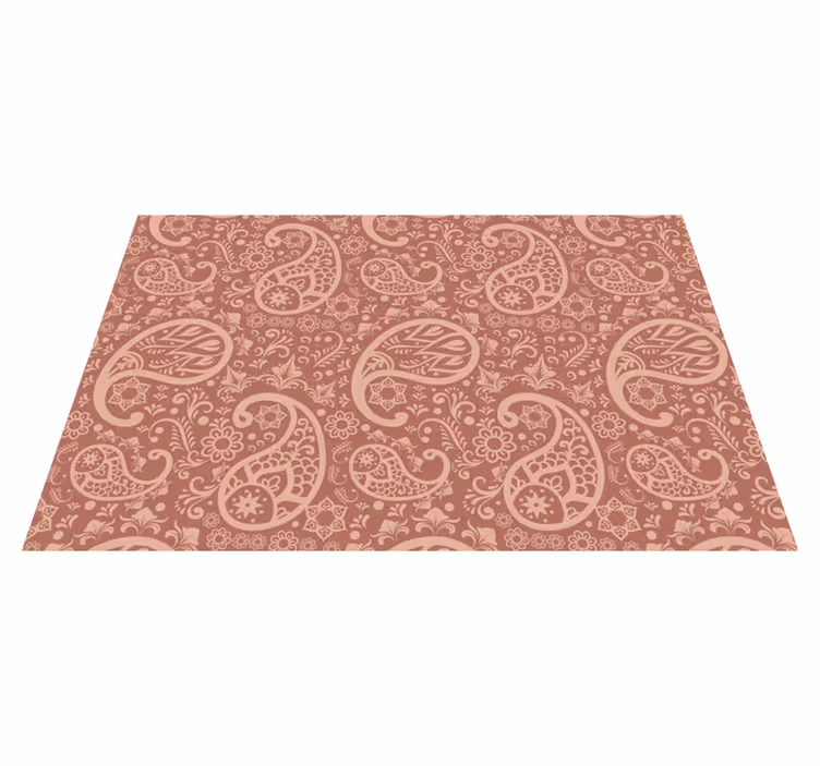 Individual de mesa patrón elemento floral elegante - TenVinilo