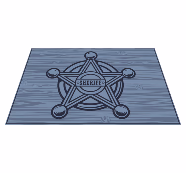 Individual mesa personalizable emblema estrella sheriff - TenVinilo