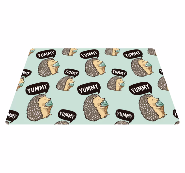 Individual mesa infantil erizo feliz snack - TenVinilo