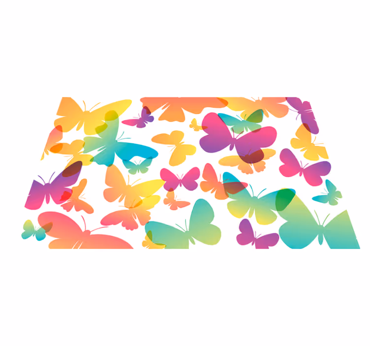 Individual mesa infantil motivo mariposa vibrante - TenVinilo