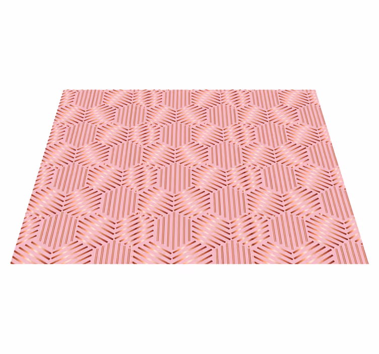 Mantel individual moderno hexágonos rosados - TenVinilo