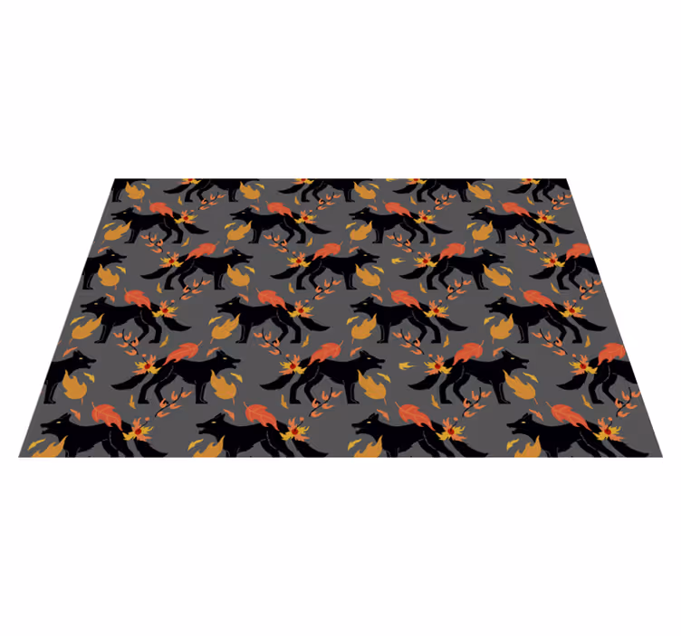 Mantel individual infantil patrón de lobo - TenVinilo