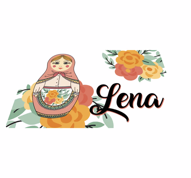 Individual mesa personalizable ilustración de matryoshka - TenVinilo