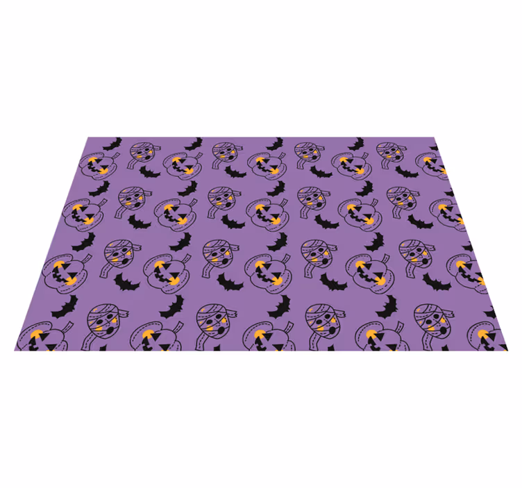 Individual mesa halloween patrones de calabazas divertidas - TenVinilo