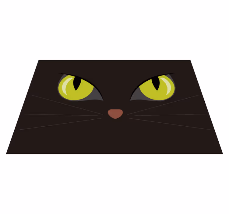 Mantel individual rectangular gato Hallowen - TenVinilo