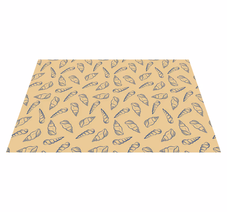 Individual de mesa patrón superficie de conchas - TenVinilo
