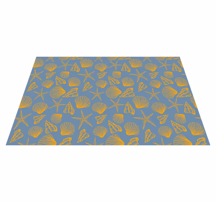 Individual de mesa patrón con diseño de conchas - TenVinilo