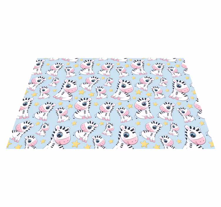 Individual mesa infantil motivo de cebra adorable - TenVinilo