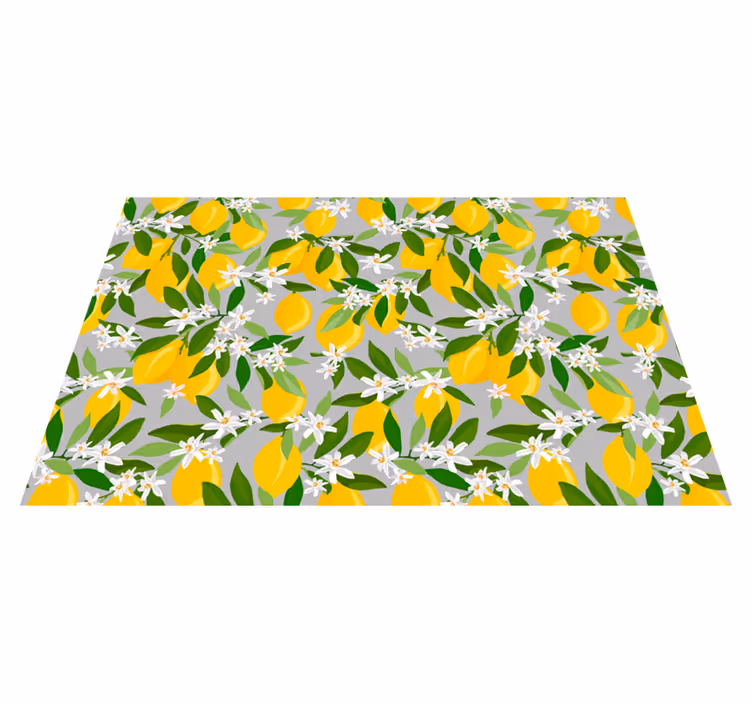 Individual mesa original patrón floral de limones - TenVinilo