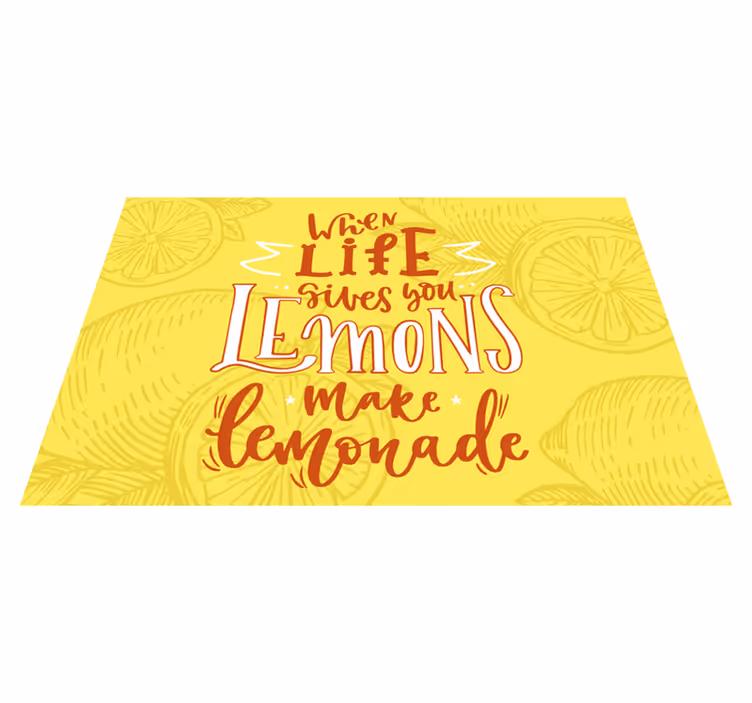 Individual de mesa frase saca lo mejor de los limones - TenVinilo