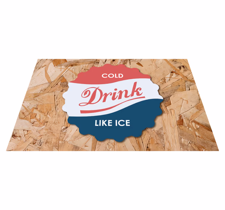 Individual de mesa frase bebida fría como el hielo - TenVinilo