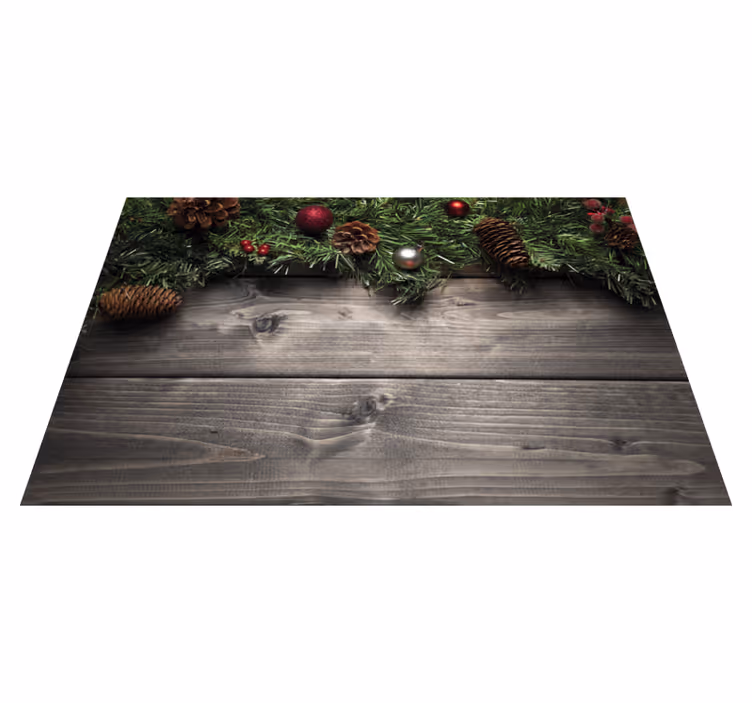 Individual mesa navideño arreglo de piñas festivas - TenVinilo