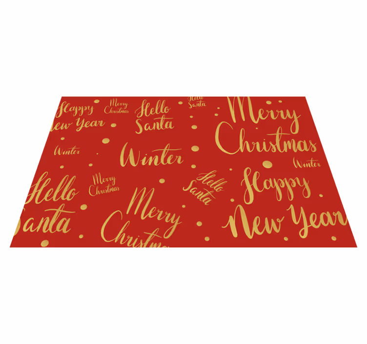 Individual mesa navideño patrones de saludos festivos - TenVinilo