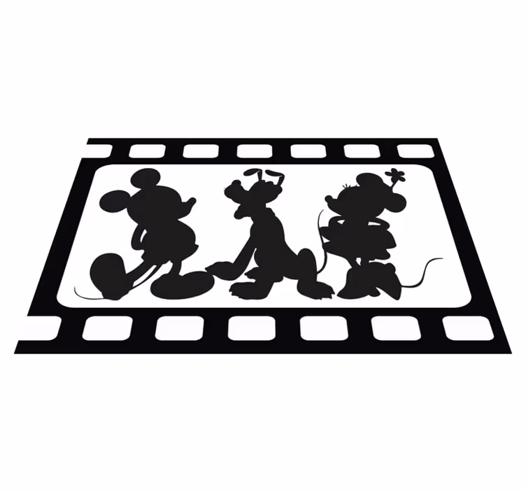 Individual mesa infantil siluetas de personajes animados - TenVinilo