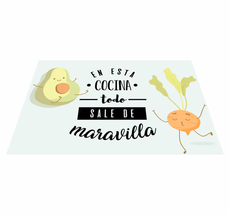 Mantel individual frases Frase en esta cocina - TenVinilo