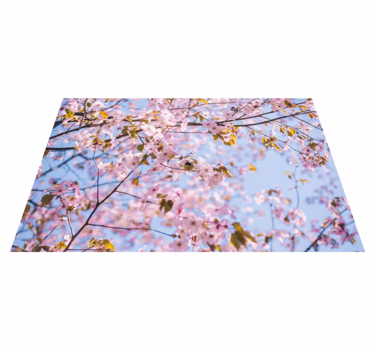Individual de mesa patrón flor de cerezo en flor - TenVinilo