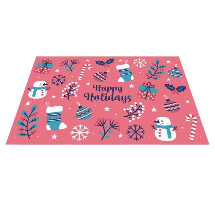 Individual mesa navideño patrones festivos caprichosos - TenVinilo
