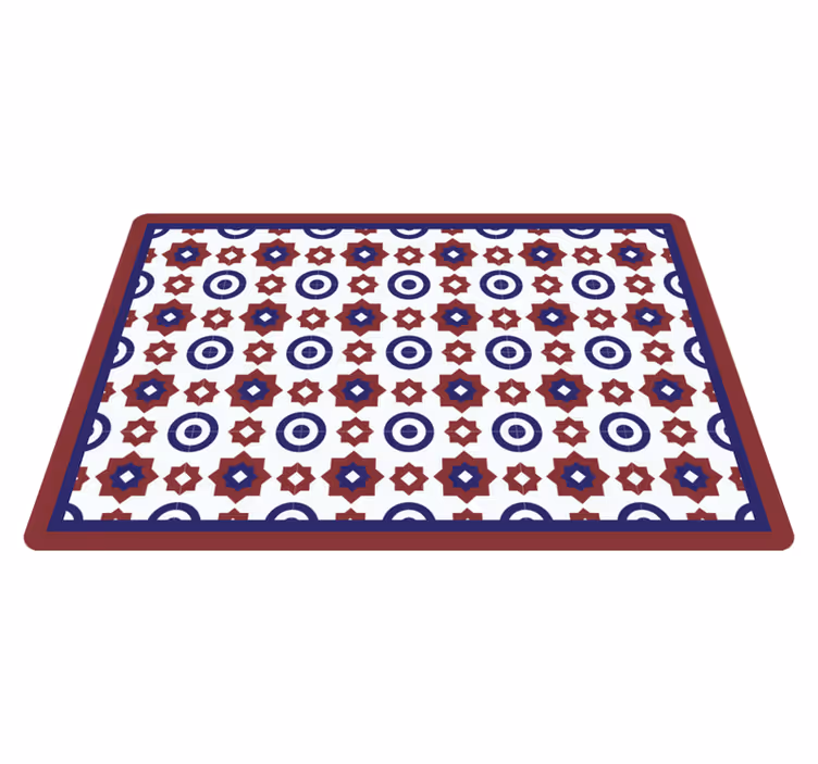 Individual mesa moderno alfombra de patrón geométrico - TenVinilo
