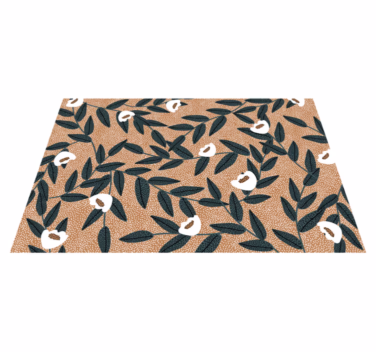 Individual de mesa patrón funda de hojas - TenVinilo