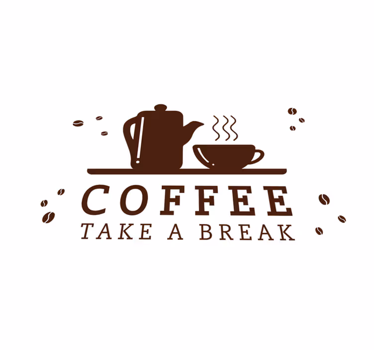 Individual de mesa frase cita para el descanso café - TenVinilo