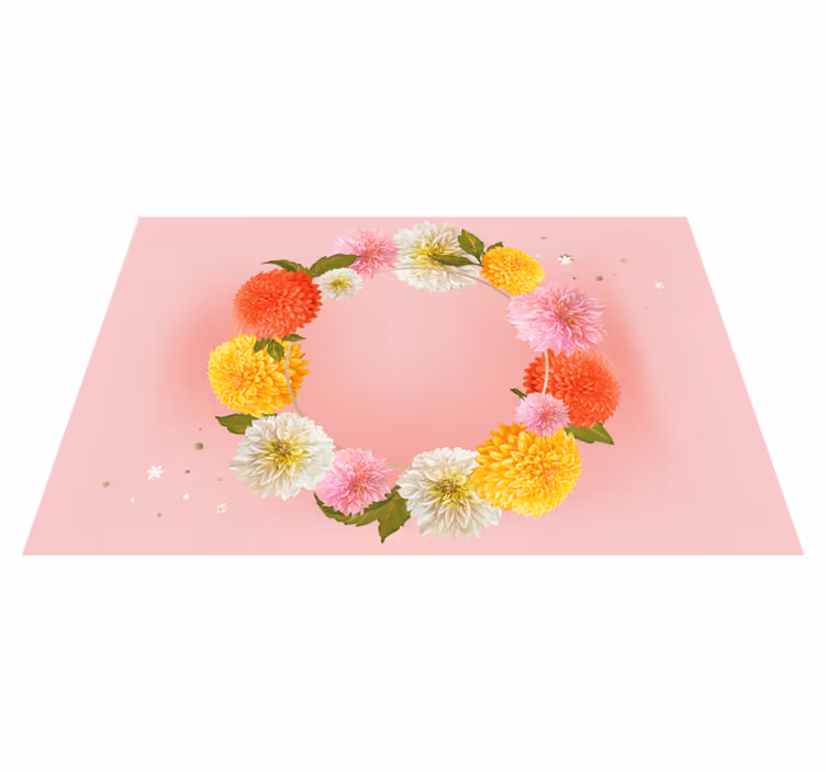 Individual mesa original acento circular floral - TenVinilo