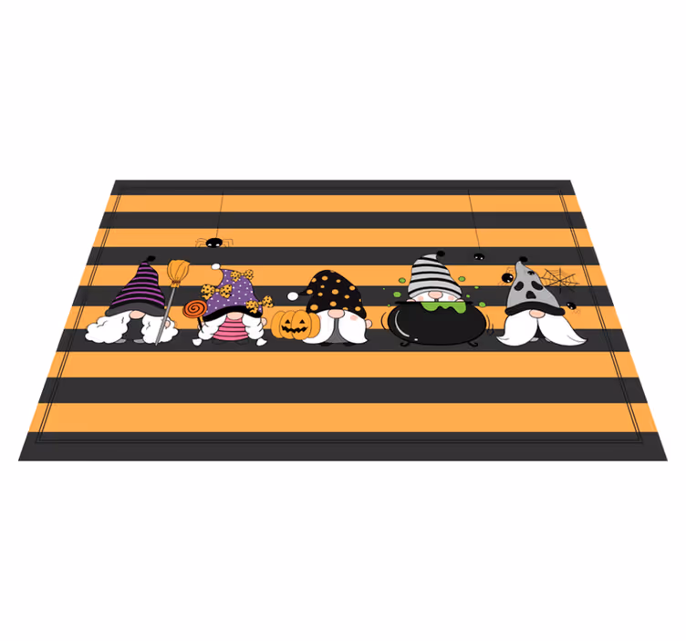 Individual mesa halloween sombreros de gnomo halloween - TenVinilo