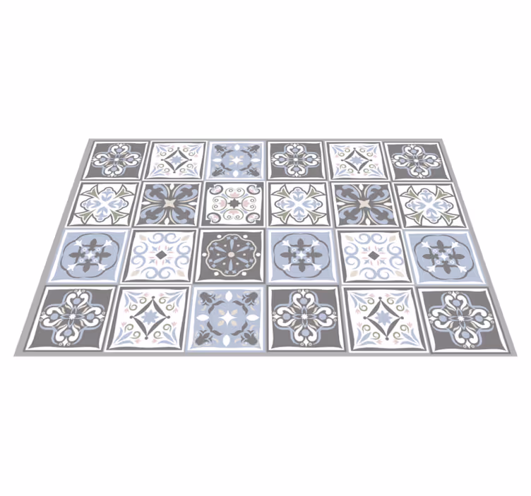 Individual de mesa patrón azulejos ornamentales - TenVinilo