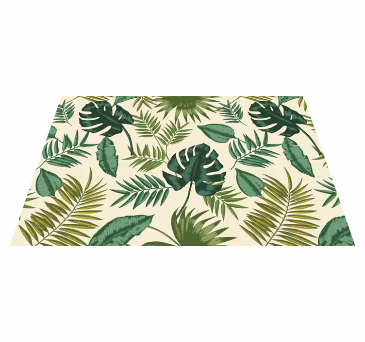 Individual de mesa patrón hoja tropical - TenVinilo