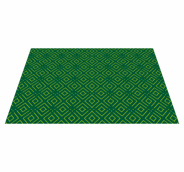 Individual de mesa patrón geométrico verde - TenVinilo