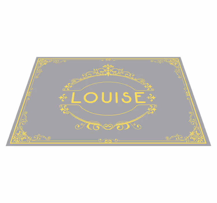 Individual mesa personalizable exhibición elegante de nombre - TenVinilo