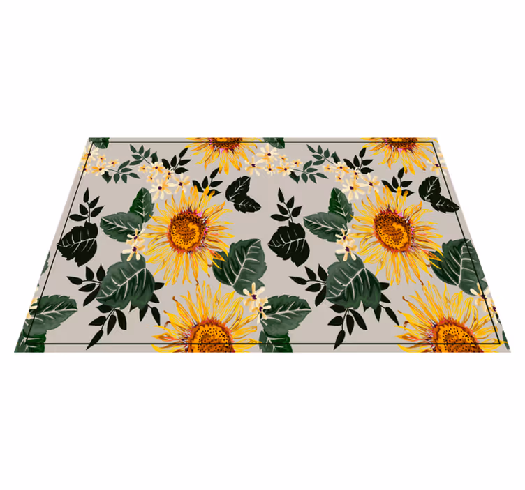 Individual mesa original arreglo floral soleado - TenVinilo