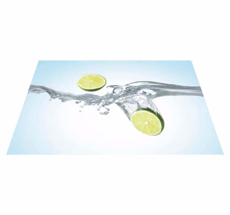 Individual de mesa patrón salpicadura de limones - TenVinilo