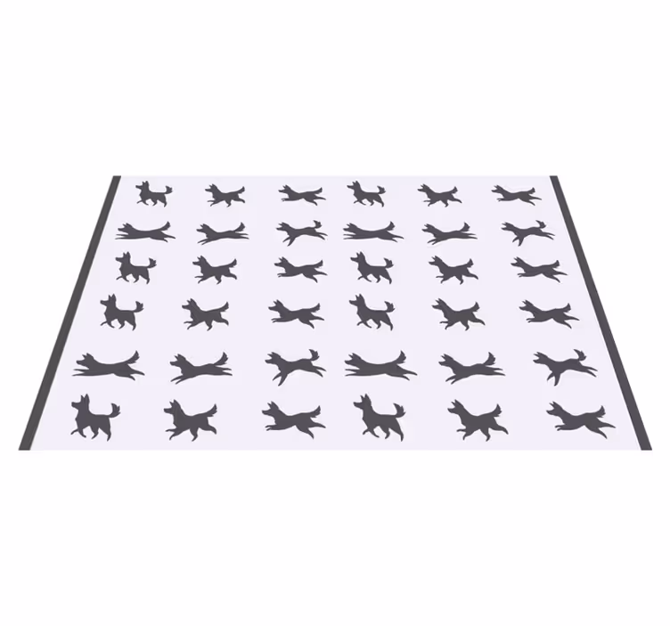 Mantel individual infantil Perros corriendo patrón - TenVinilo