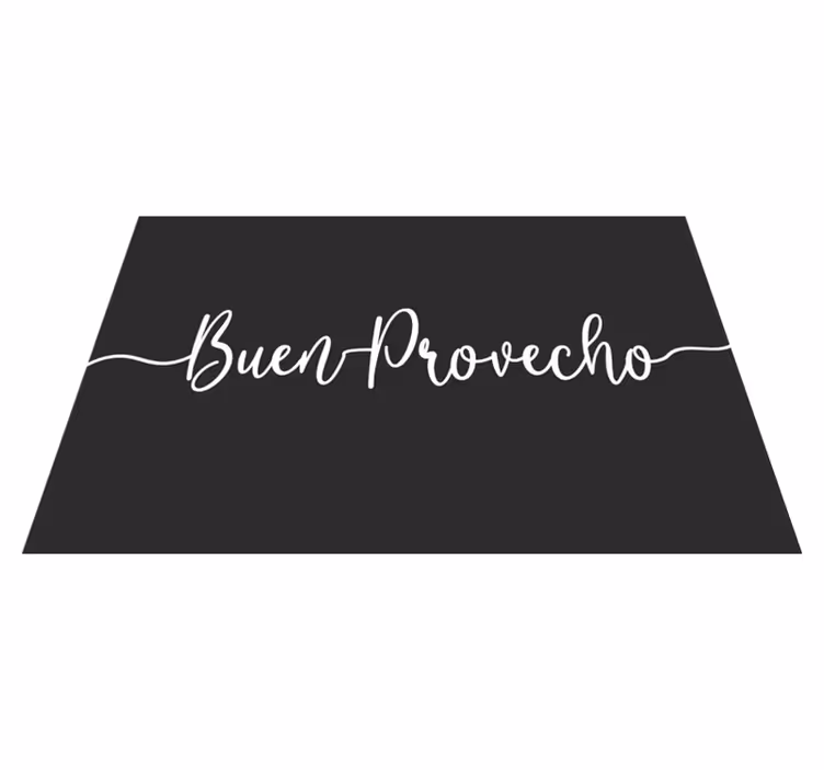Mantel individual frases Disfrute de su comida - TenVinilo