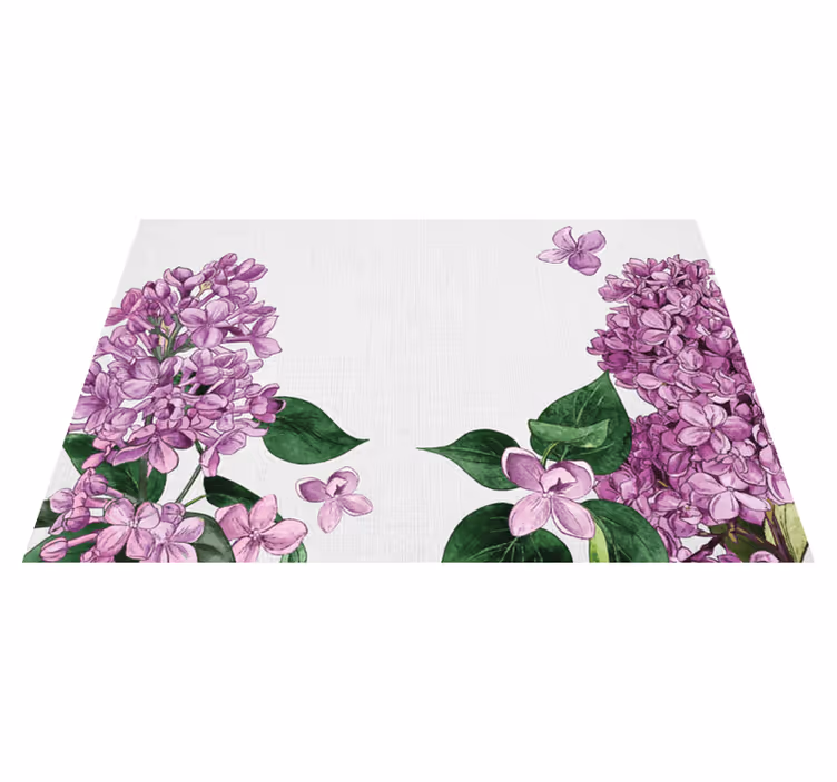 Individual mesa original patrón floral lila - TenVinilo