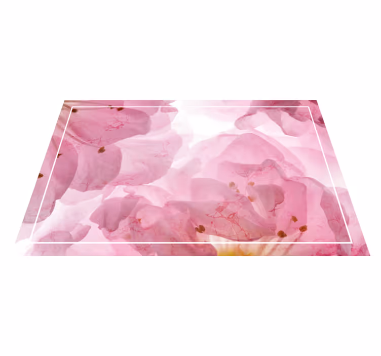 Individual mesa elegante patrón floral suave - TenVinilo