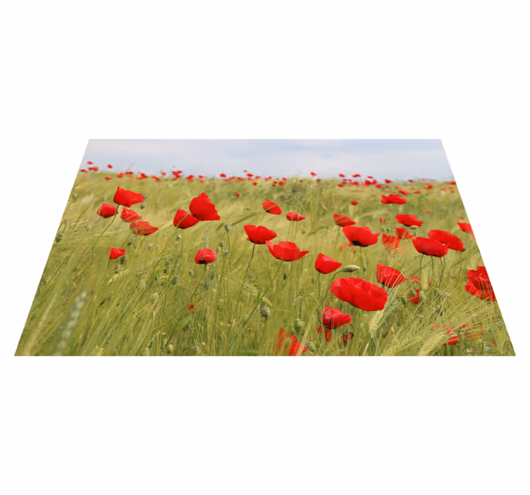 Individual mesa original manteles campo de amapolas - TenVinilo