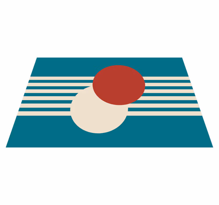Individual mesa moderno formas coloridas abstractas - TenVinilo