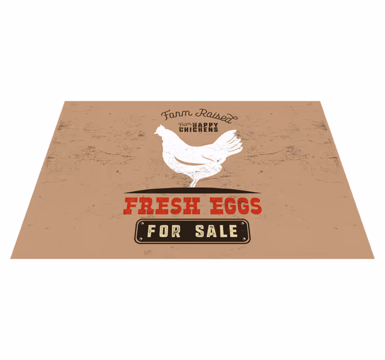 Individual mesa original pollo de granja fresco - TenVinilo