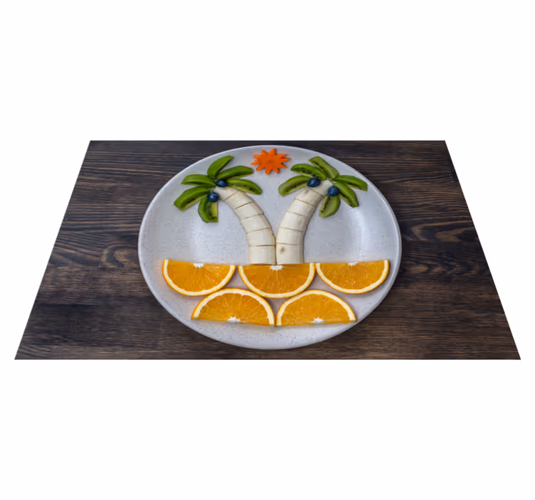 Individual mesa original arreglo de frutas tropicales - TenVinilo