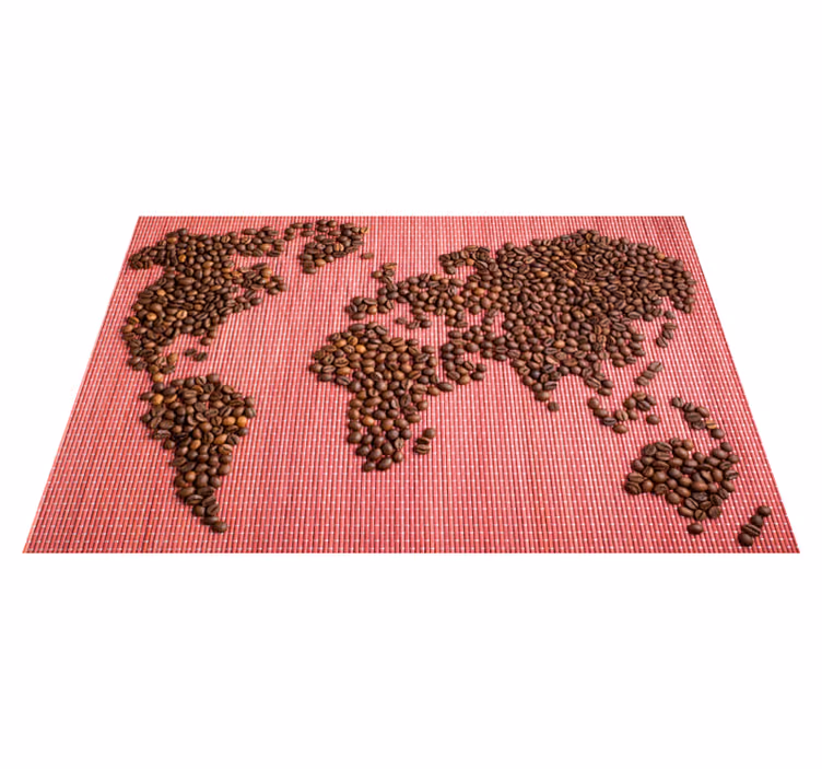 Individual mesa original mapa mundial café - TenVinilo