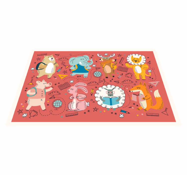 Mantel individual moderno Motivos de animales de dibujos animados - TenVinilo