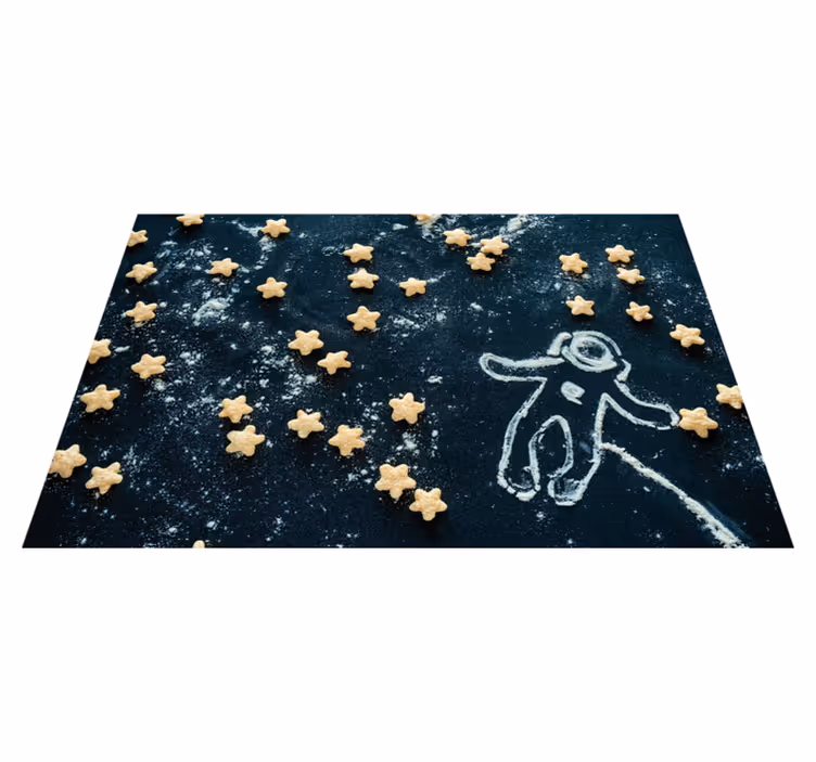 Individual mesa infantil escena de astronauta y estrellas - TenVinilo